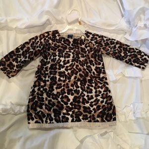 3-6 M old navy leopard long sleeve sweater dress